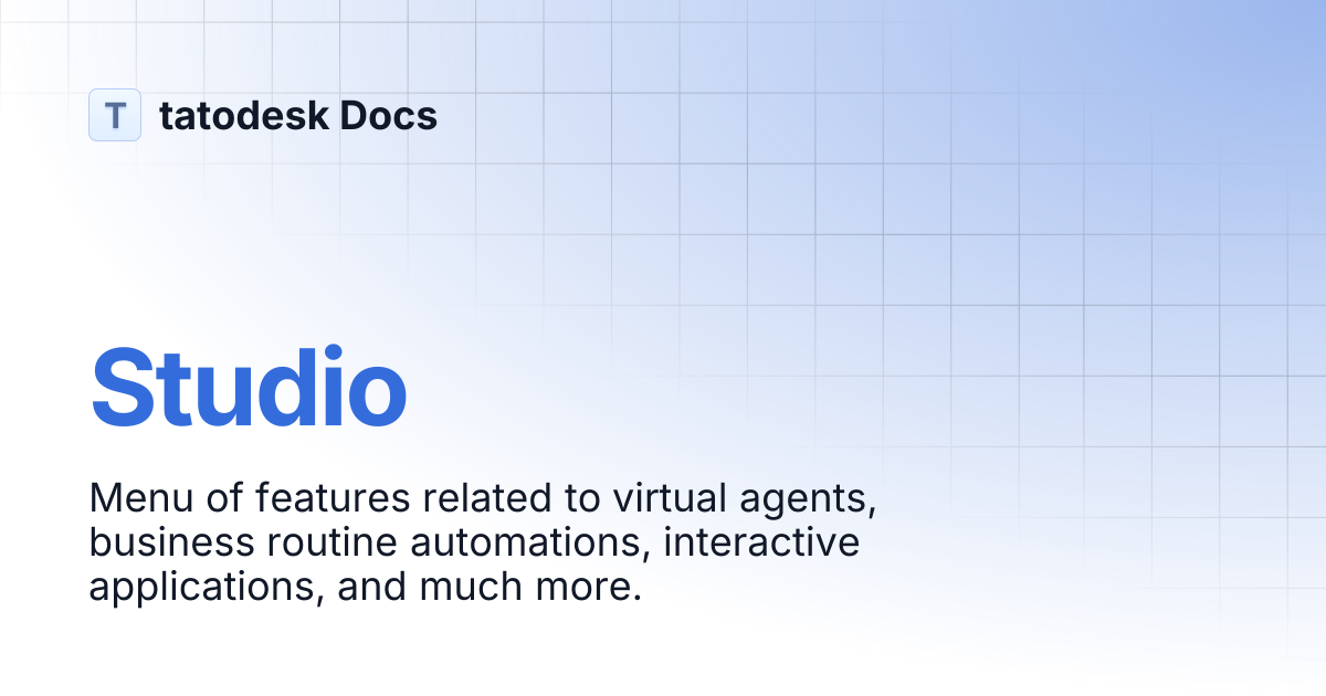 Power | tatodesk Docs