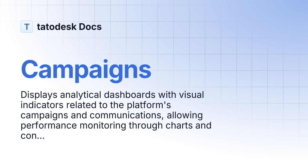 Campaigns | tatodesk Docs