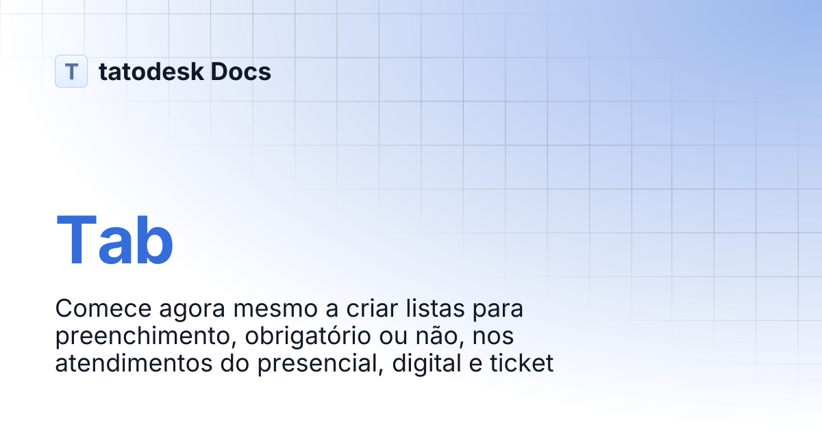 Tab | tatodesk Docs